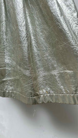 Comme Des Garcons Faux-Leather Pleated Wide Skirt