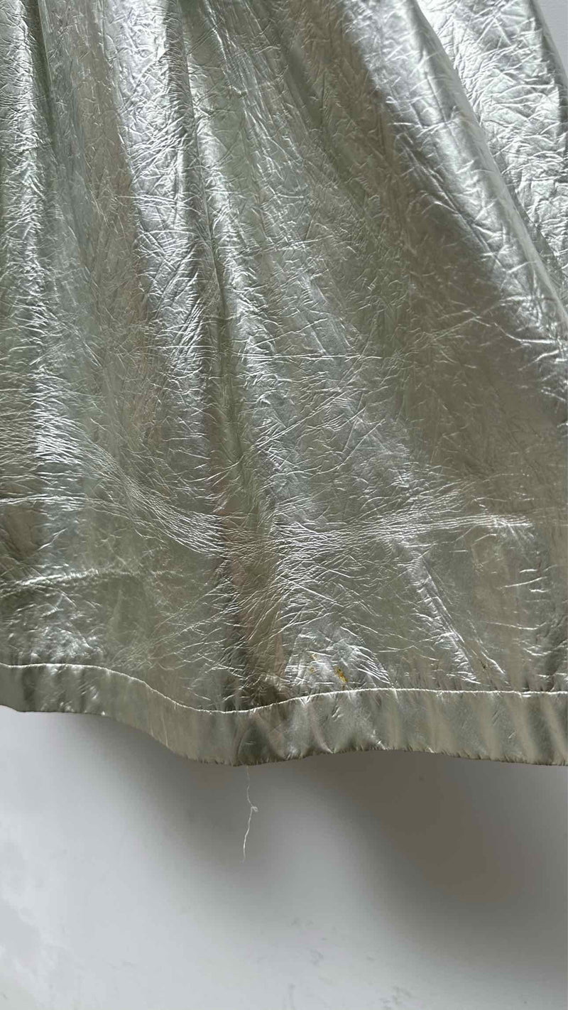 Comme Des Garcons Faux-Leather Pleated Wide Skirt