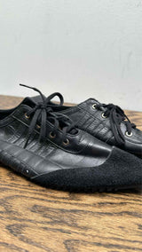 Junya Watanabe Suede-toe Kitten Heel Sneakers