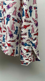 PRADA Rabbit Printed Silk Shirt