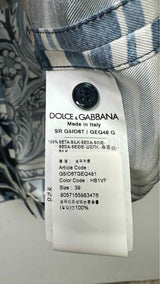 Dolce & Gabbana Half-sleeve Front-tie Printed Shirt