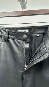 Sandro Leather Flare Pants