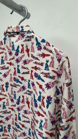 PRADA Rabbit Printed Silk Shirt
