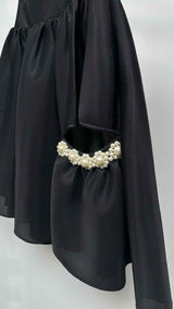 Simone Rocha Wide Cut-out Pearl Skirt