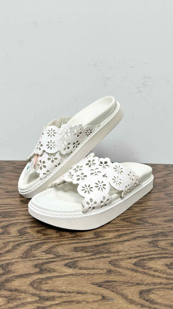 Simone Rocha Lacer-cut Floral Slides