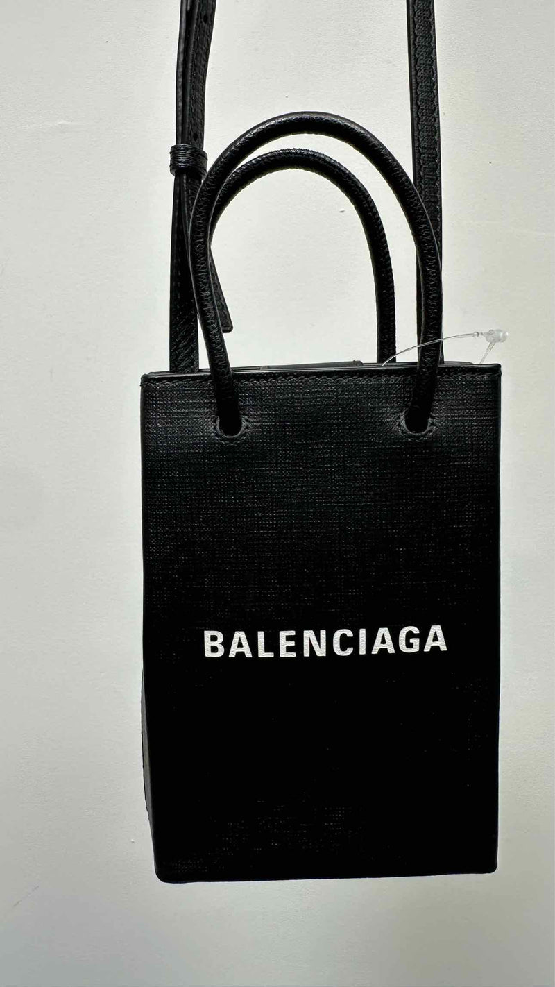 Balenciaga Leather Logo Shoulder Bag