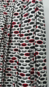 Black Comme Des Garçons Printed Pleated Easy Skirt