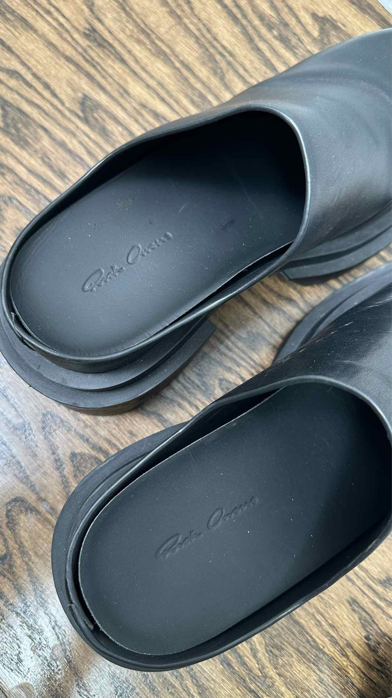 Rick Owens Bogun Leather Mules