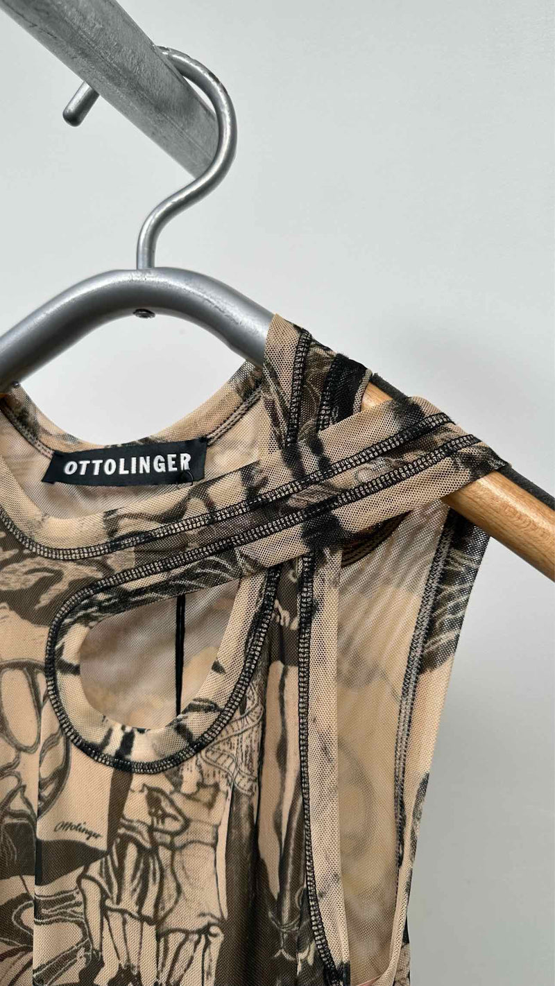 OTTOLINGER N/S Printed Mesh Tank Maxi Dress