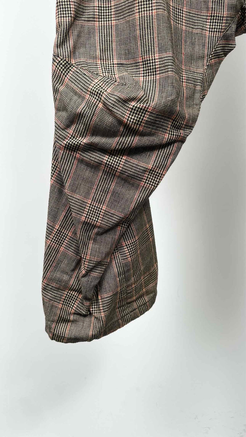 Nemeth Houndstooth Drop-Clutch Crop Pants