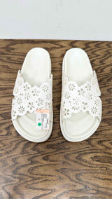 Simone Rocha Lacer-cut Floral Slides