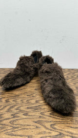 Junya Watanabe Faux-Fur Mules