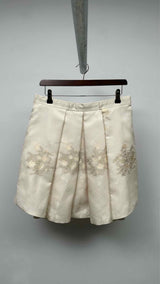 Lena Lumelsky Jacquard Back-Skirt Shorts