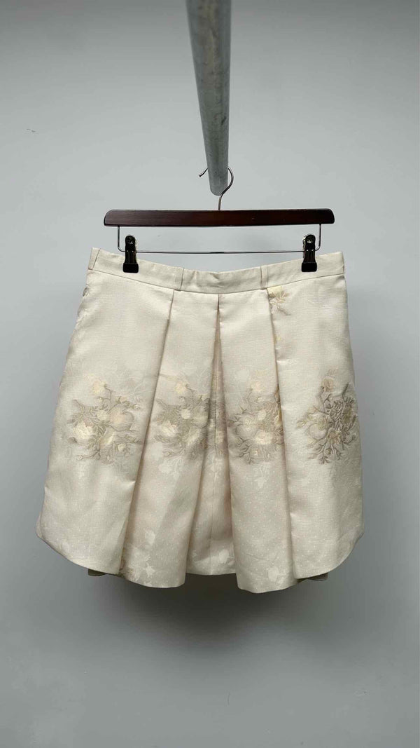 Lena Lumelsky Jacquard Back-Skirt Shorts
