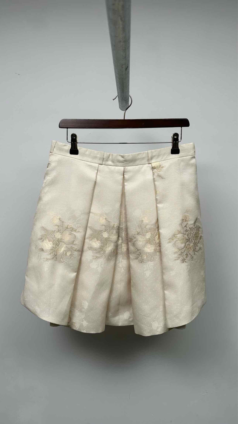 Lena Lumelsky Jacquard Back-Skirt Shorts