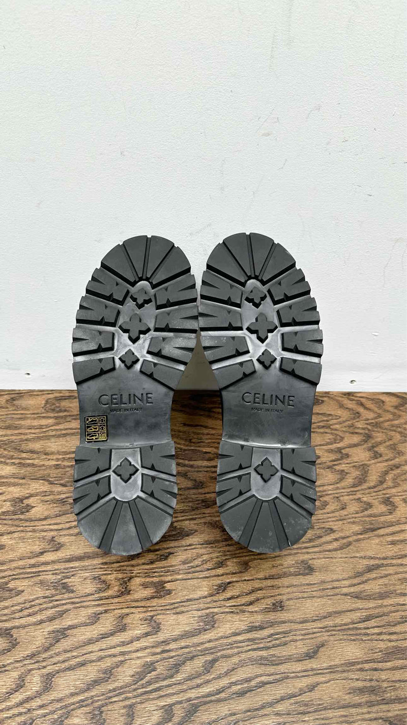 CELINE Triomphe Patent Leather Flats