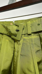 PRADA Pleated Belted Wide Skirt