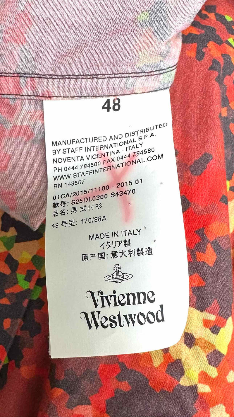 Vivienne Westwood Man S/S Digital-Camo Plaid Shirt