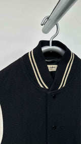 Saint Laurent Leather-trim Teddy Varsity Jacket