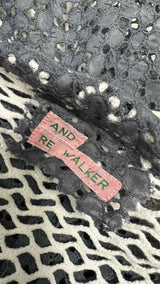 Andre Walker For Dover Street Market Reversible Lace Knit Wrap Cardigan