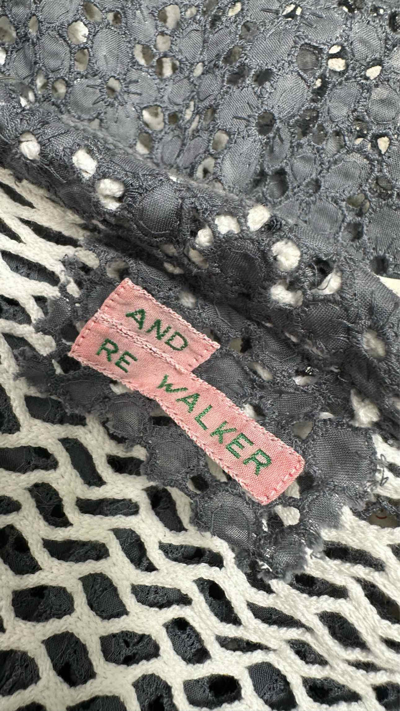 Andre Walker For Dover Street Market Reversible Lace Knit Wrap Cardigan