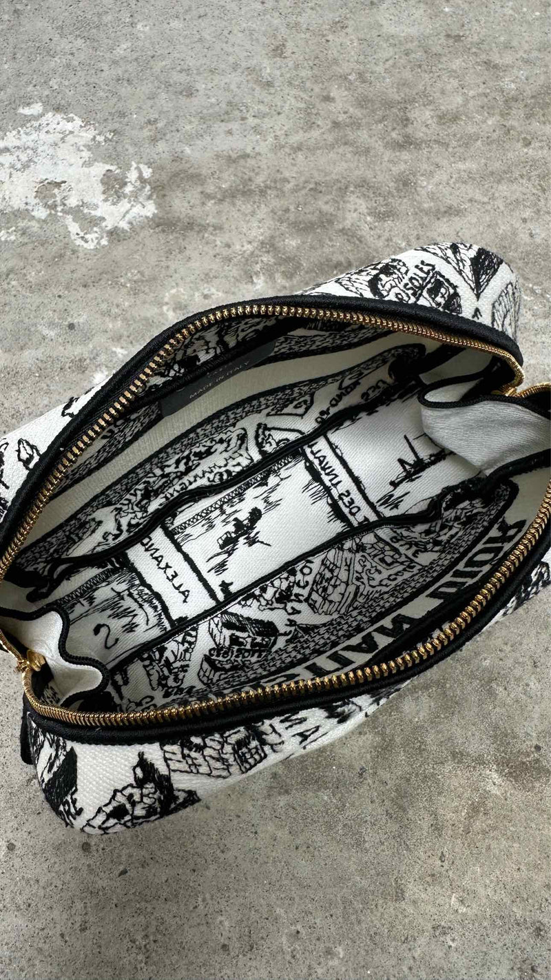 Dior Embroidered Logo Cosmetic Bag