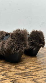 Junya Watanabe Faux-Fur Mules