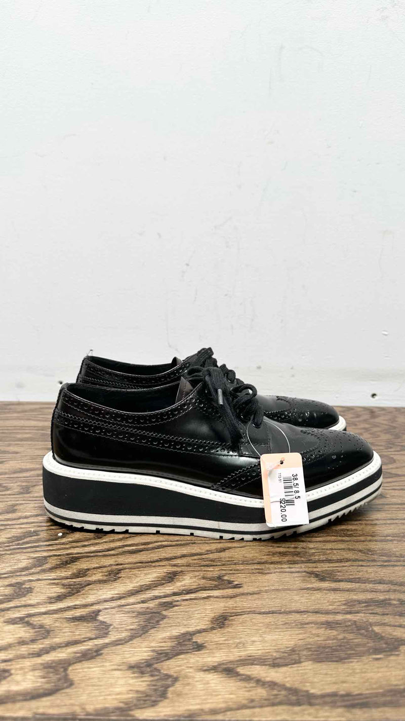 PRADA Platform Wing-Chip Shoes