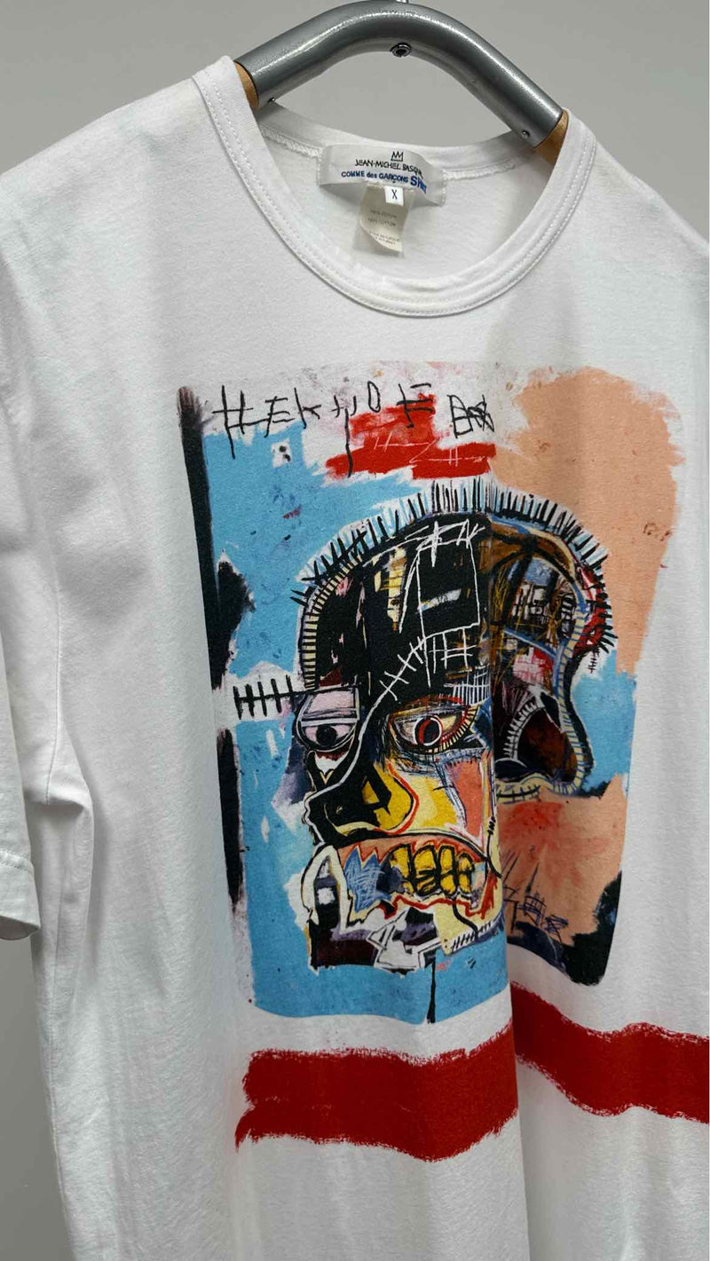Comme Des Garçons Shirt x Jean Michel Basquiat Front - long Basquiat T-shirt