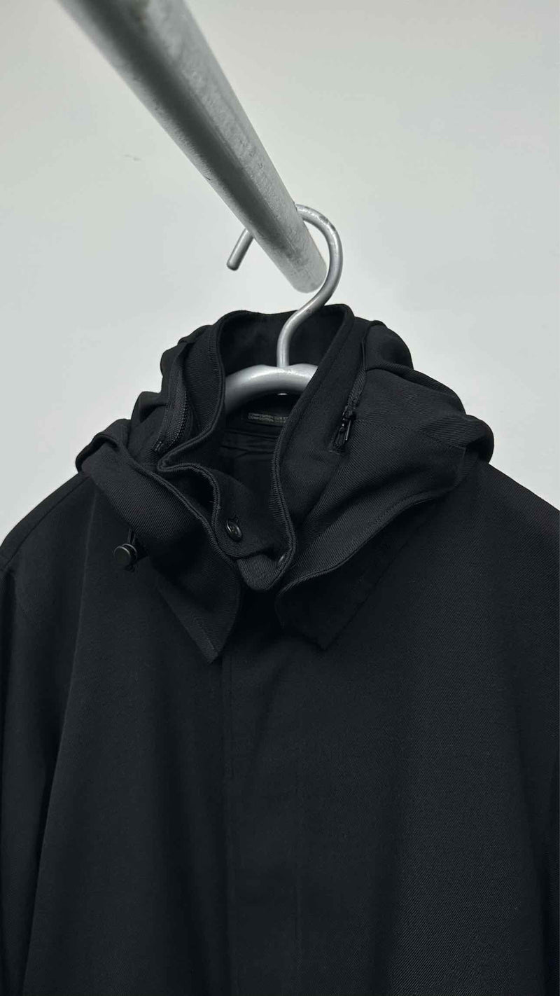 Yohji Yamamoto Pour Homme Wool Gabadine Hooded Mods Coat