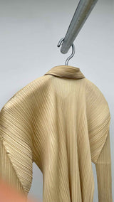 Pleats Please L/S Pleated Polo Shirt