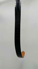 Burberry B-Buckle Croco-Embossed Leather Belt