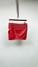 Saint Laurent Zip-up Leather Mini Skirt
