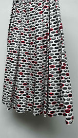 Black Comme Des Garçons Printed Pleated Easy Skirt