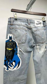 Dolce & Gabbana X DC Comics Distressed Badman Patch Jeans