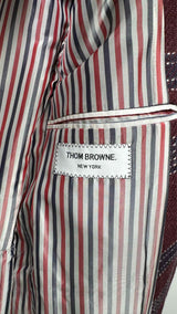Thom Browne Double-Breats Plaid Trech Coat