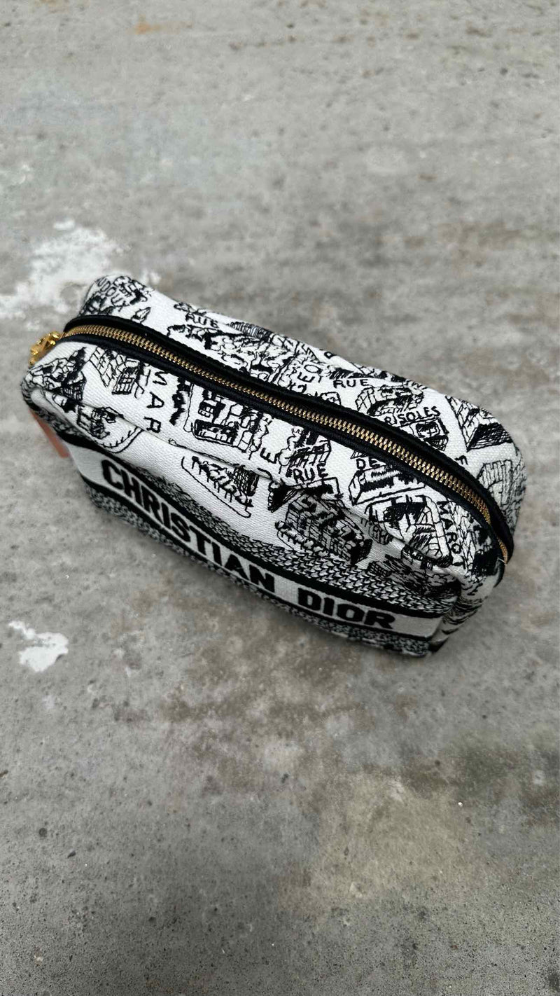 Dior Embroidered Logo Cosmetic Bag