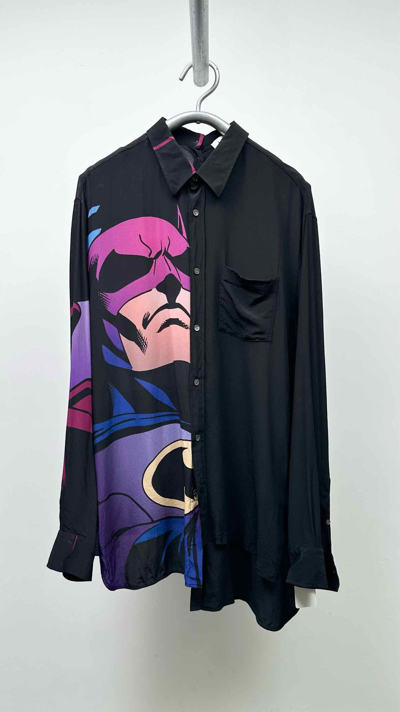 Lanvin X DC Comics Printed Docking Silk Shirt