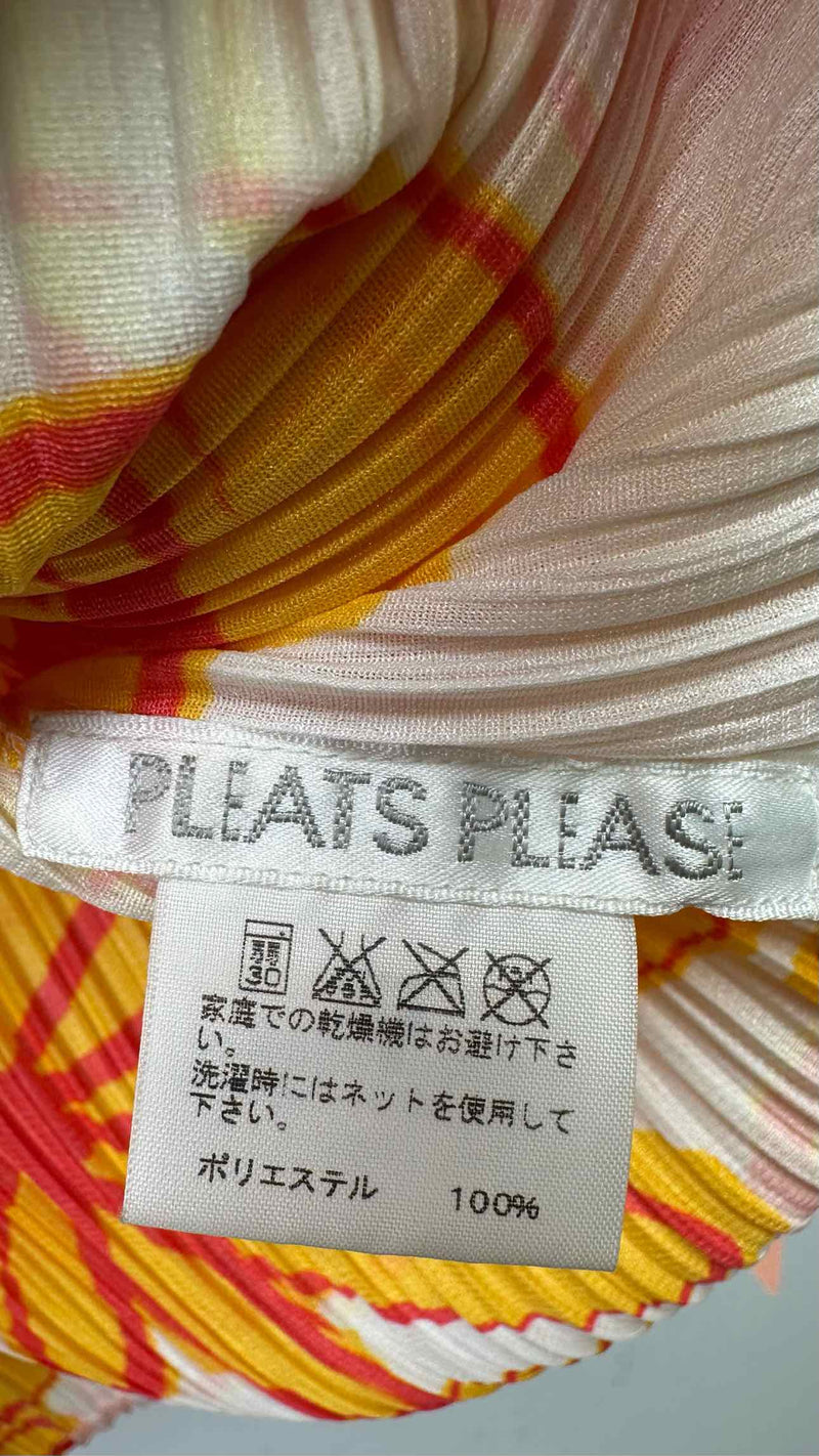 Pleats Please Floral Pleated  Shirt