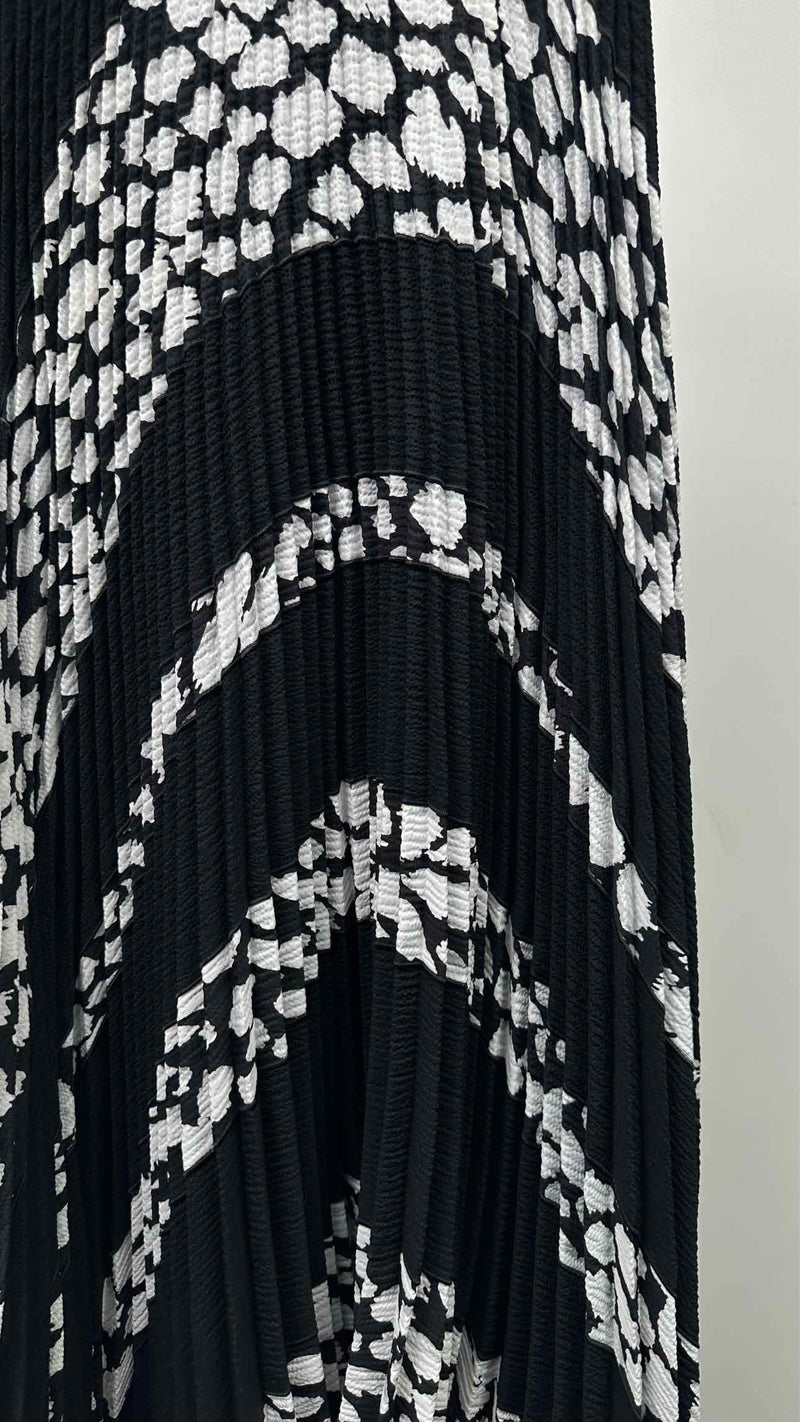 Proenza Schouler Asymmetrical Pleated Printed Long Skirt