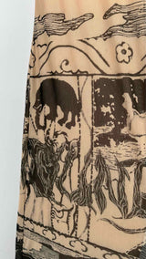 OTTOLINGER N/S Printed Mesh Tank Maxi Dress