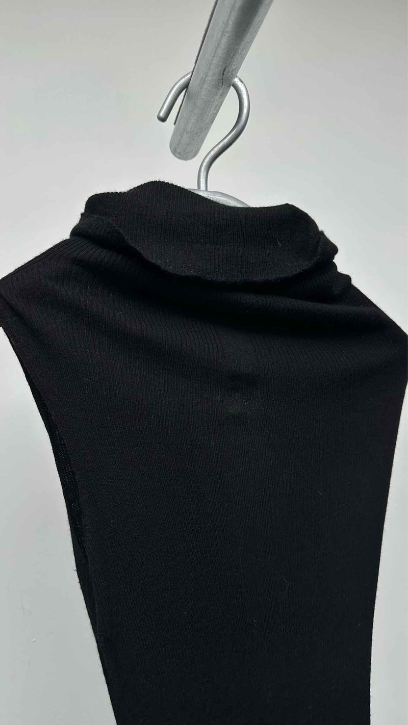 Rick Owens N/S Asymmetrical Rib Knit Long Dress