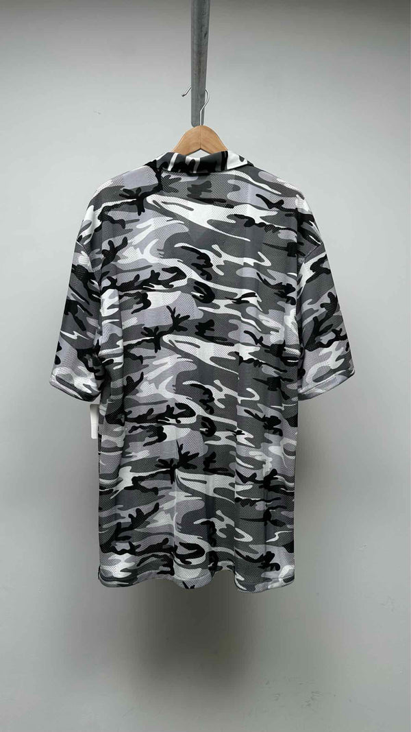 Balenciaga S/S Oversized Camo Mesh Shirt