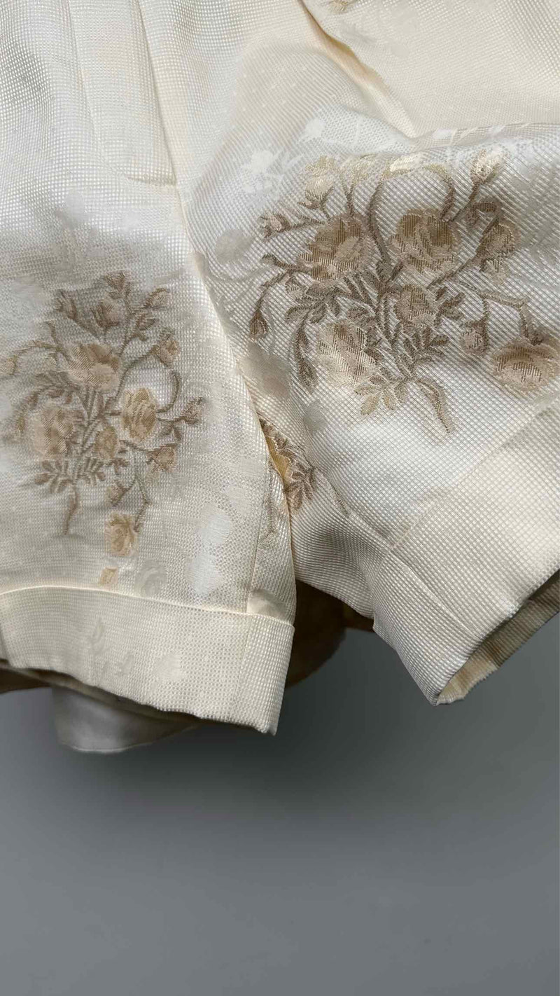 Lena Lumelsky Jacquard Back-Skirt Shorts