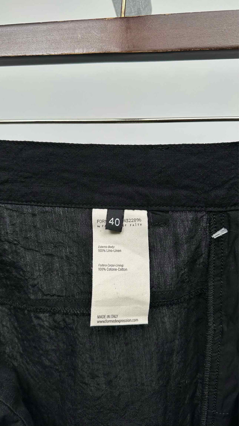 Forme D'expression Oversized Cropped Linen Pants