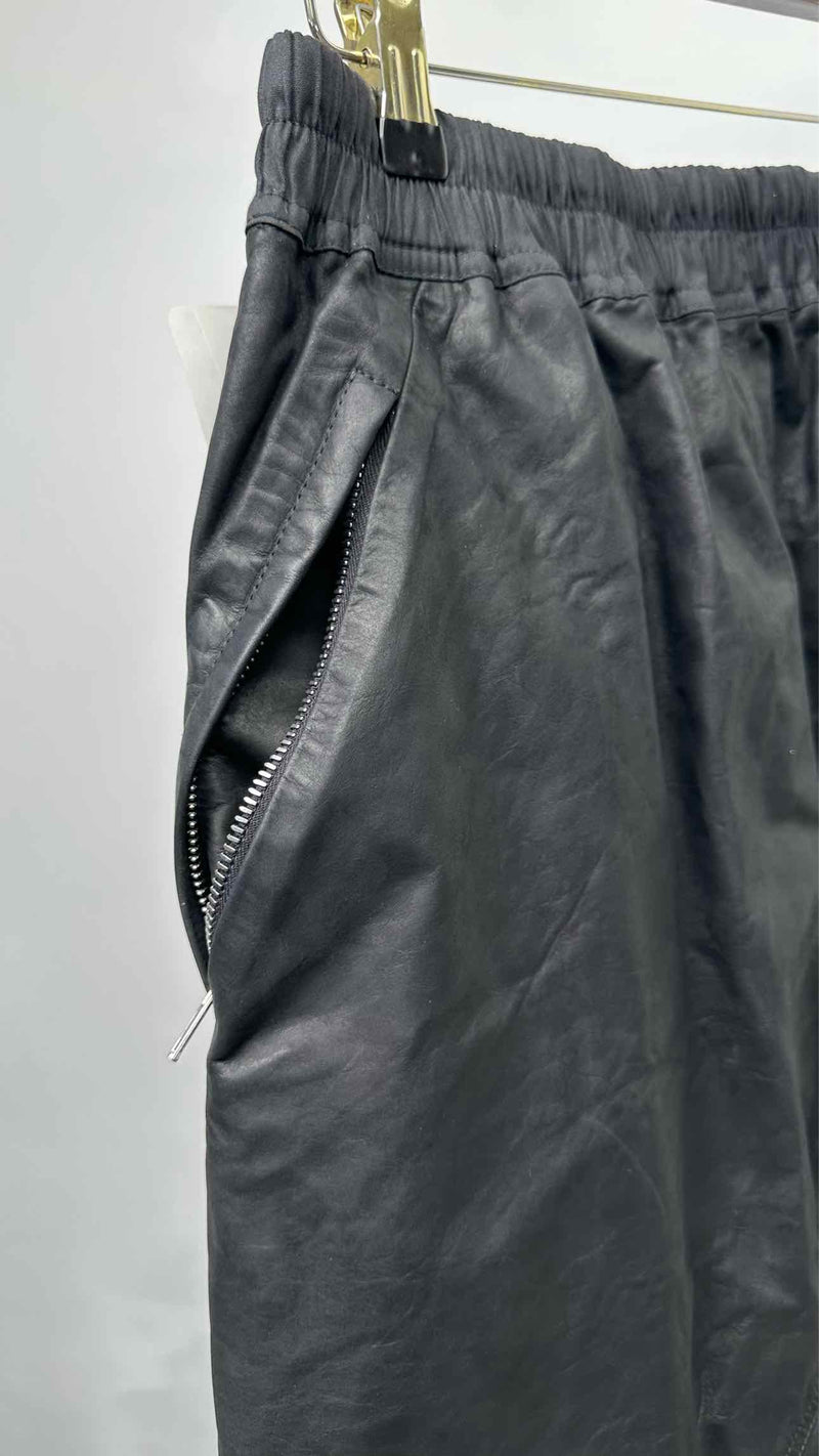 Rick Owens Basket Swingers Leather Shorts