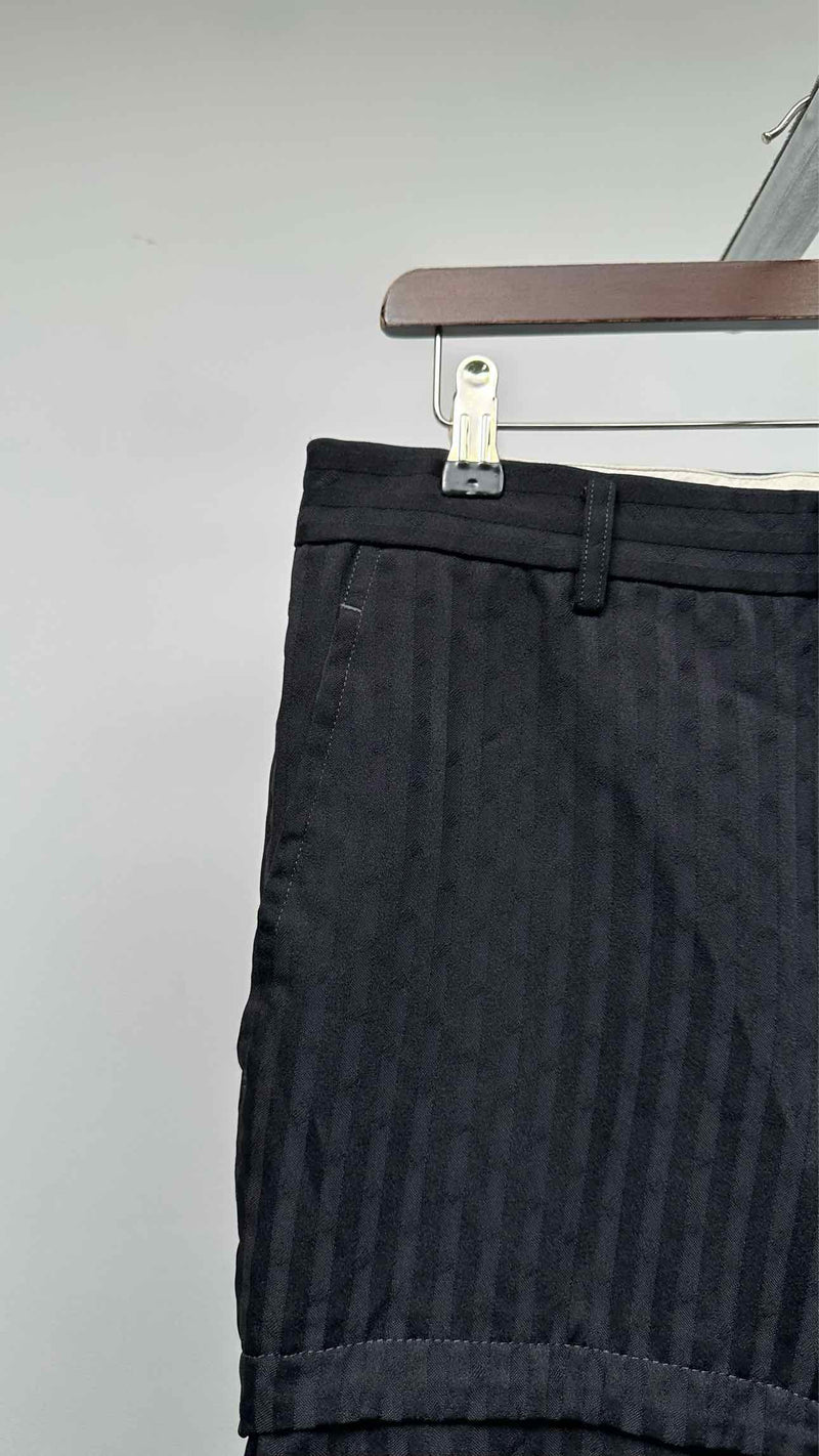Comme Des Garcons Homme Plus Stripe Jacquard Armer Cropped Pants