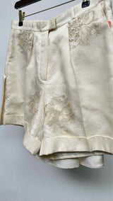 Lena Lumelsky Jacquard Back-Skirt Shorts
