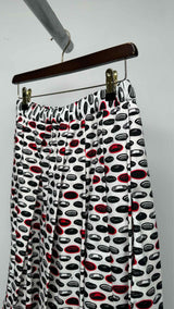 Black Comme Des Garçons Printed Pleated Easy Skirt