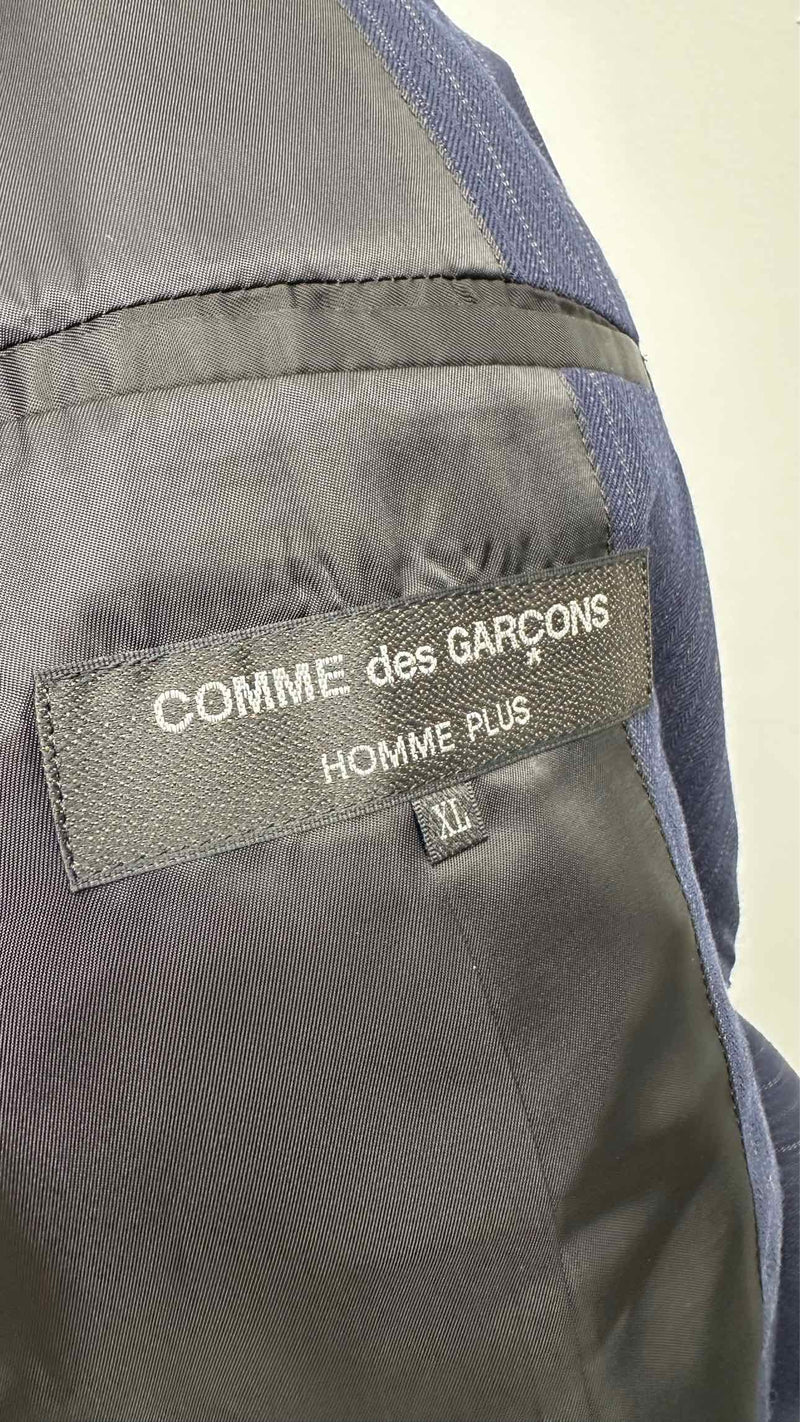 Comme Des Garcons Homme Plus Oversized Pinstripe Armor Jacket